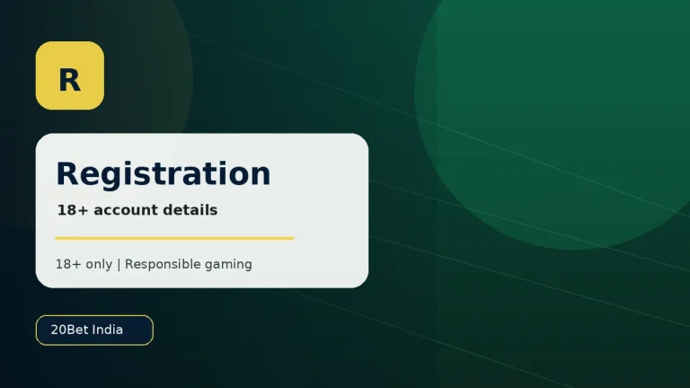 20Bet registration guide thumbnail for Indian adult users