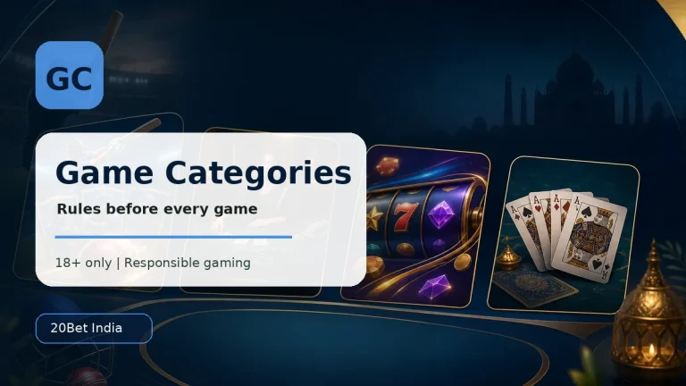 20Bet India game categories guide thumbnail